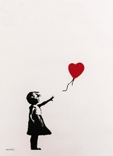 Banksy: Girl with Balloon 22x30 Archival Quality Fine Art Print picture