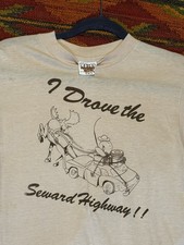 VTG 70s Alaska I Drove the Seward Highway Tourist T-Shirt (Fits Small) picture