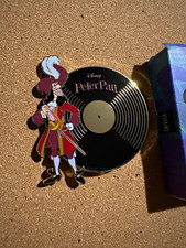 Disney Palm Villains Vinyl Records Jumbo Mystery Pin Captain Hook LE 500 picture