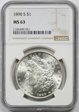 1890-S $1 NGC MS 63 Morgan Silver Dollar picture