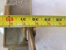Von Duprin vintage brass Panic Bar opener. Model A double tile exposed latch picture
