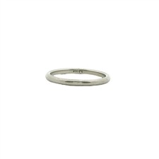 Vintage Domed Platinum Band Sz 6.5 picture