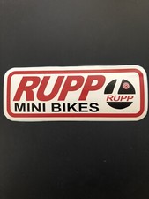 1-Vintage Remake RUPP MINI BIKES Sticker (New Vinyl). 3” X 7” picture