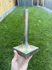 Vintage Collectible Abstract Modernist Japanese Polychrome Patinated Bronze Vase picture