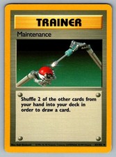 Maintenance #83/102 Base Set Unlimited (Keiji Kinebuchi) Pokemon Card - LP picture