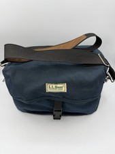 L.L. Bean Freeport Maine USA Camera Shoulder Bag Nylon Carrying Case - Blue picture