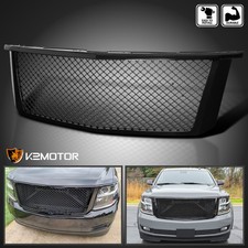 Fits 2015-2018 Chevy Tahoe Suburban Glossy Black ABS Front Mesh Hood Grille picture