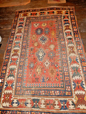 ANTIQUE KAZAK  RUG  ANTIQUE CAUCASIAN  RUG HERIZ CARPET ORIENTAL ANTIKER TEPPICH picture