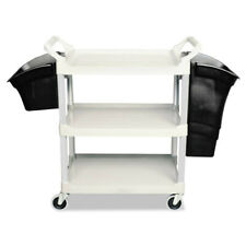 Rubbermaid Commercial 4091GRA 300 lbs. cap. 3-Shelf Xtra Utility Cart - GY New picture
