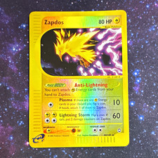 Pokemon TCG Zapdos H32/H32 Aquapolis Holo Rare 2002 English 80 HP picture