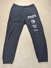 Gymshark Global Lifting Men's Joggers Size M Black Graphic Gym Sweatpants picture