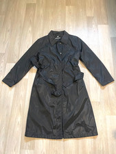 🎁 Marcelle Renee Rain Jacket BLACK size Medium pockets tie - picture