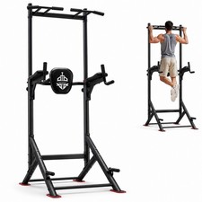 SPORTSROYALS Sturdy Free Standing Pull Up Bar, Power Tower for Home Gym Training picture