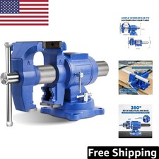 HY-DT100-4IN Heavy-Duty Bench Vise with 360° Swivel Base, 5,500 lbs Strength picture