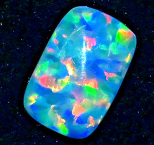 2.70 Ct Natural Play of Color Ethiopian Fire Opal Cabochon Certified Gemstone picture