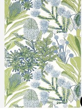THIBAUT T13923 PROTEA GREEN AND BLUE WALLPAPER Palm grove picture