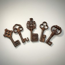 Medieval Cast Iron Skeleton Keys picture