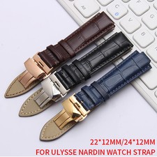 Convex Interface Leather Strap for Ulysse Nardin Wrist Bracelet 12mm picture