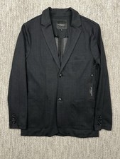 NWT Liverpool Los Angeles Mens M Blazer Black Herringbone Viscose Unstructured picture
