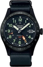 Seiko 5 Sports Field GMT SBSC013 SSK025 Stealth Black Leather Automatic NEW JDM picture