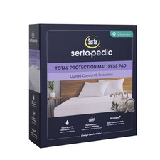 Serta Total Protection Waterproof Mattress Pad, Hypoallergenic, Breathable, picture