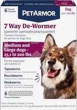 PetArmor 7 Way De-Wormer for Dogs, Oral Treatment for Tapeworms, 25+ lbs, 07/27 picture