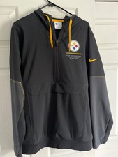 Nike Pittsburgh Steelers Sideline Anorak Half Zip Hooded Jacket (Men's L) picture