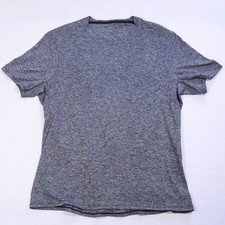 Lululemon Drysense Mesh Short Sleeve Shirt Mens M Heathered Gray Active Training picture