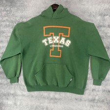 Vintage Texas Longhorns Hoodie 2XL Green Russell Athletic Made In USA picture