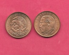 MEXICO MEXICAN KM433 1959 10 CENTAVOS UNCIRCULATED-UNC OLD MINT BU BRONZE COIN picture