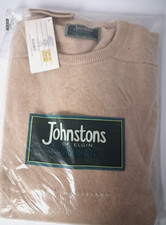 Johnstons of Elgin 100% Cashmere Sweater Mens L Made Scotland NWT Luxury picture
