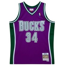 Mens Mitchell & Ness NBA SWINGMAN JERSEY - MILWAUKEE BUCKS 2001 RAY ALLEN picture