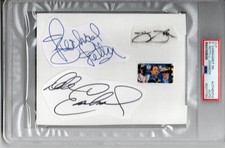 DALE EARNHARDT, RICHARD PETTY & JIMMIE JOHNSON AUTOGRAPHED CUTS PSA Slabbed Rare picture