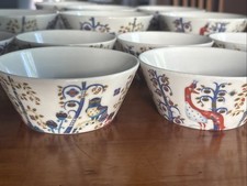 Iittala Taika Bowls Set - USED but EUC - 6 large & 8 small, 14 total - owl birds picture