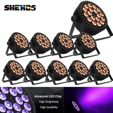 2/4/8/10Pcs 18x18W LED RGBWA+UV 6in1 Flat Par Light Stage Lights DJ Party Show picture