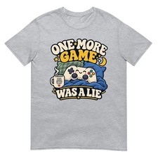 Funny Gamer Shirt One More Game Was A Lie Cozy Gaming Graphic Tee picture