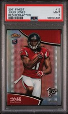 2011 Topps Finest - Julio Jones #12 Red Refractor #16/25 (RC) PSA 9 Falcons picture