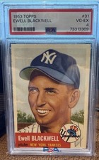 1953 Topps Ewell Blackwell #31 PSA 4 Yankees picture