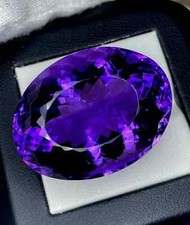 Amethyst Oval Cut Natural Purple Colour 95+ Ct EGL Certified Loose Gemstone picture