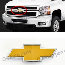 2011-2013 Chevrolet Silverado HD Bow Tie Front Grille Emblem Chrome Gold picture