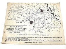 Vintage Ipswich River Wildlife Sanctuary Trail Map Topsfield MA Mass Audubon picture