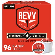 REVV NO SURRENDER Coffee, Keurig K-Cup Pod, Dark Roast, 96 Count picture