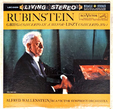 GRIEG- Concerto/LISZT Concerto No 1- RUBINSTEIN/WALLENSTEIN/RCA SYM. RCA 2429 picture