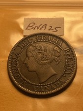 1858 Canada Large Cent Coin First Canadian One Cent Rare  Idbn30. picture