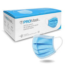 10/50/100 PROMask ASTM Level 3, Medical, Surgical, Dental, 3-Ply Earloop Masks picture