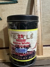 Vintage 1988 Nestle Alpine White Almonds Chocolate Tin Collector Series 7.5 Oz picture