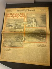 1925 Oregon Journal Portland Newspaper New Bridges Realty Vintage Original picture