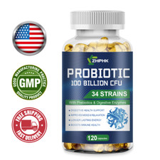 Probiotics 100 Billion CFU Potency Digestive Immune Health 120 Capsules picture