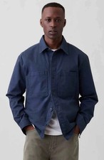 NWT Gap Mens Heavy Twill Shirt Jacket, Sz L, Blue Shacket, Urban Outdoor Utility picture