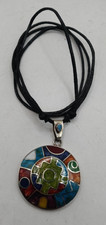 Unisex Alpaca Necklace with Natural Stone Inlay, Adjustable picture